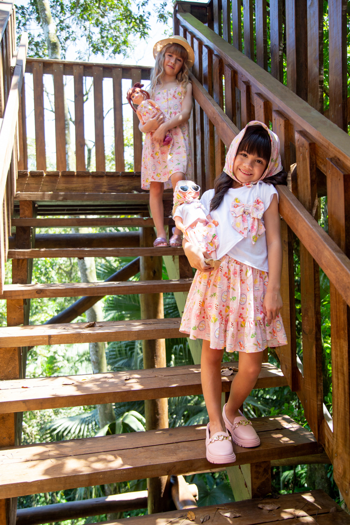 Conjunto blusa com saia Itália