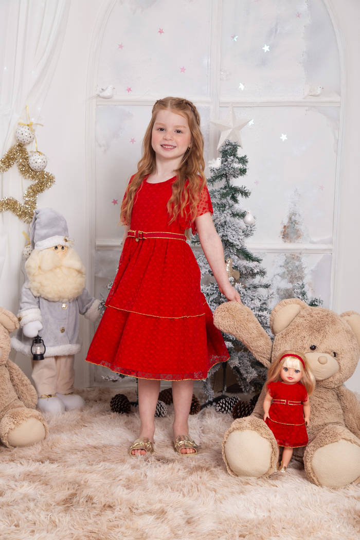 Vestido tule rendado corações