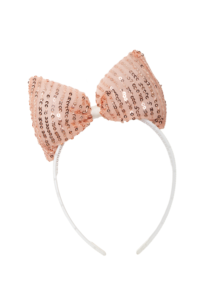 Tiara laço paetê com enchimento