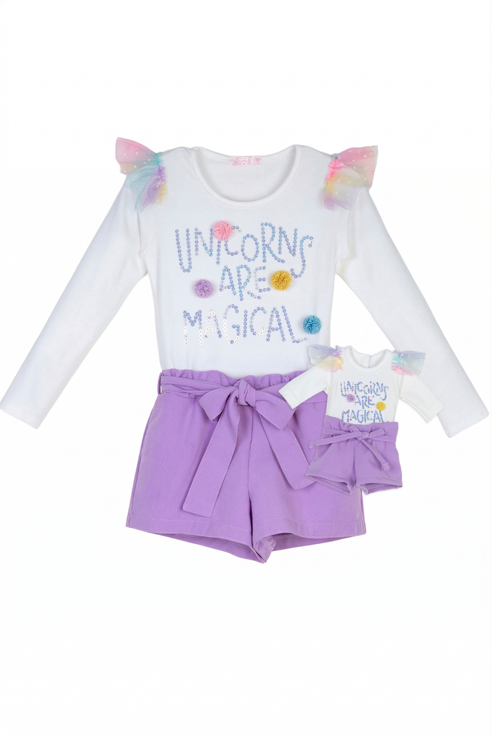 Conjunto magical bordado com shorts