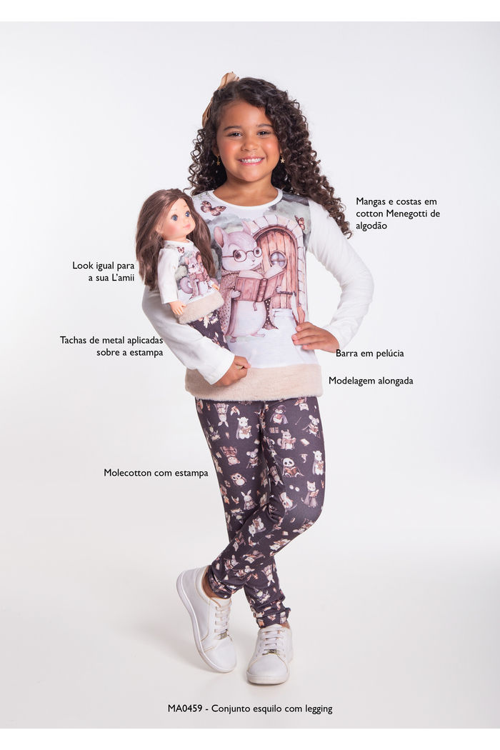 Conjunto esquilo com legging