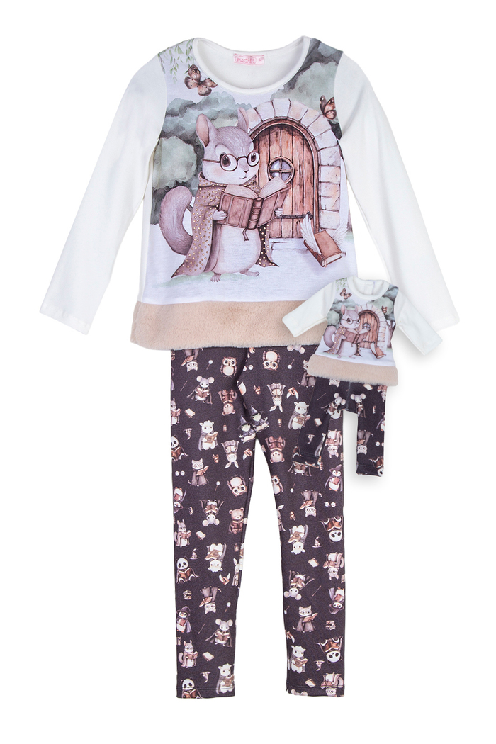 Conjunto esquilo com legging