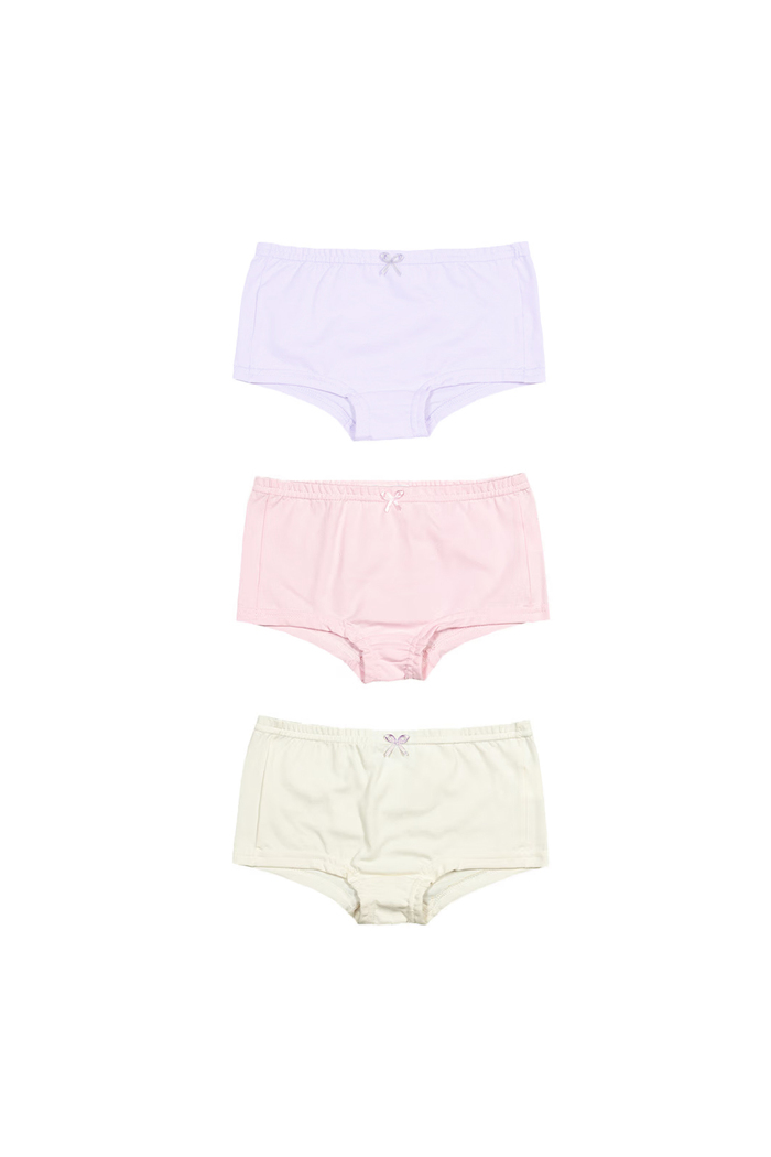 Kit com 3 calcinhas (Rosa, lilás e creme)
