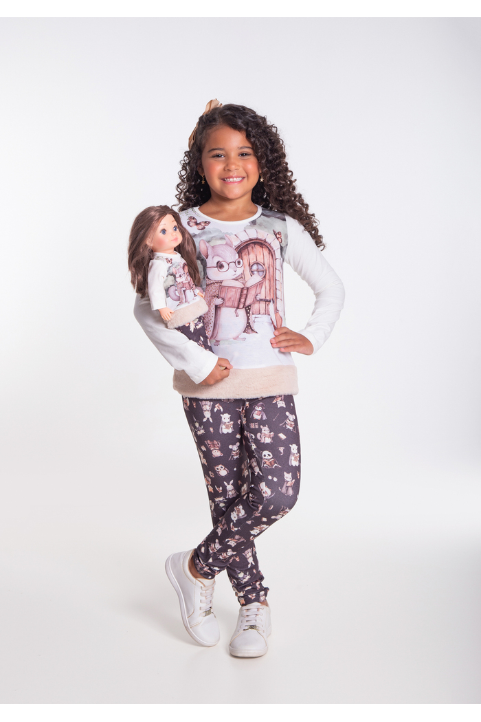 Conjunto esquilo com legging