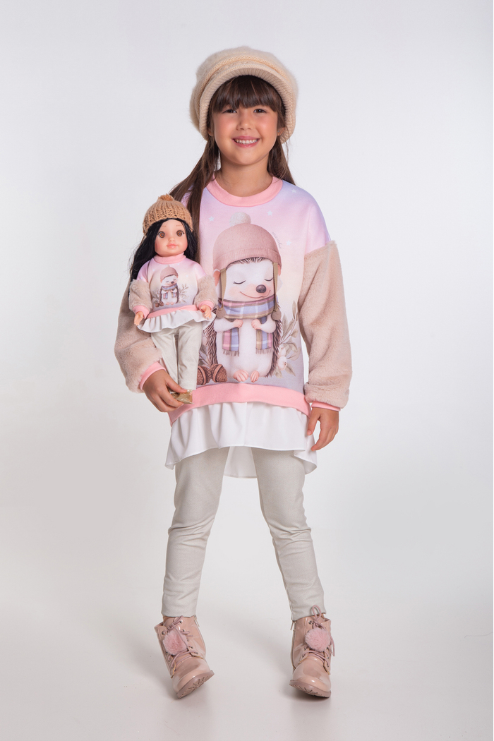 Conjunto ouriço felpado