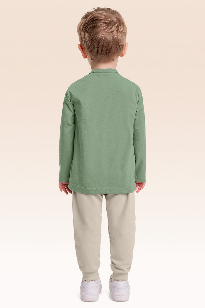 Conjunto camiseta manga longa e calça