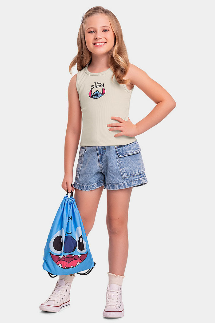 Regata com bolsa Lilo & Stitch