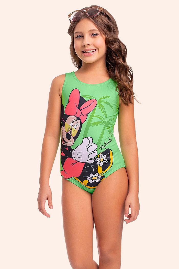Maiô infantil Minnie com proteção uv