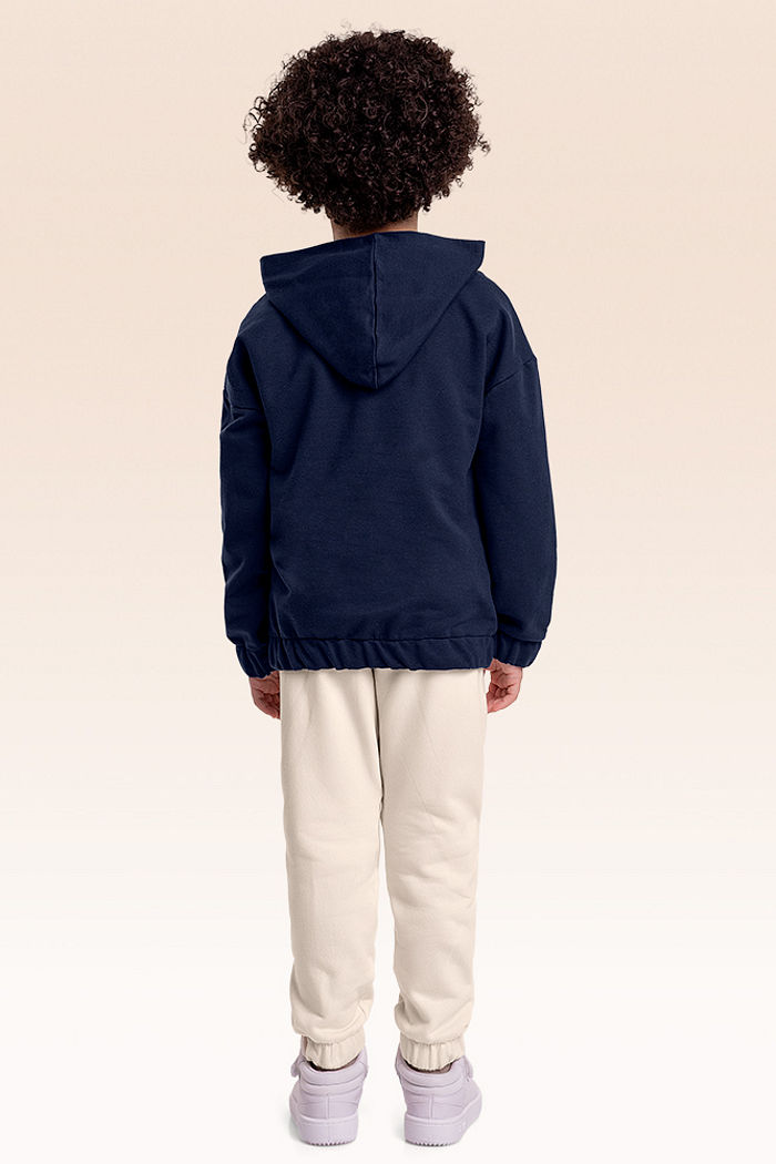 Conjunto blusão com capuz e calça