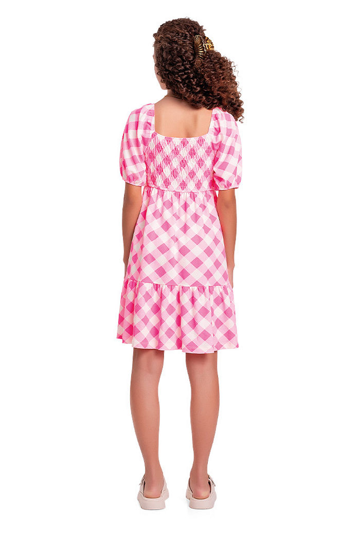 Vestido verão estampado rosa