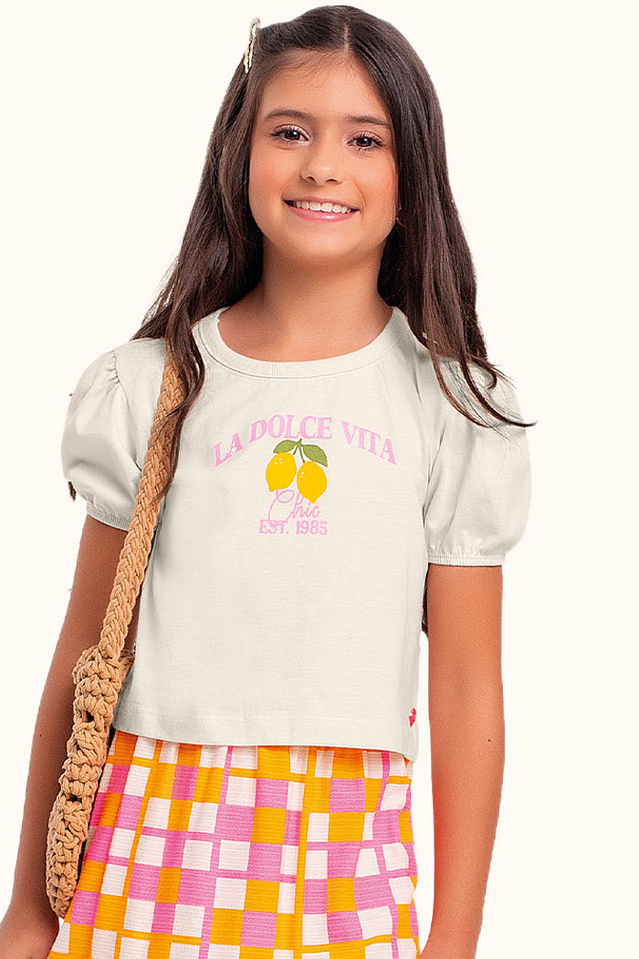 Conjunto blusa em meia malha e saia longa em malha florence xadrez