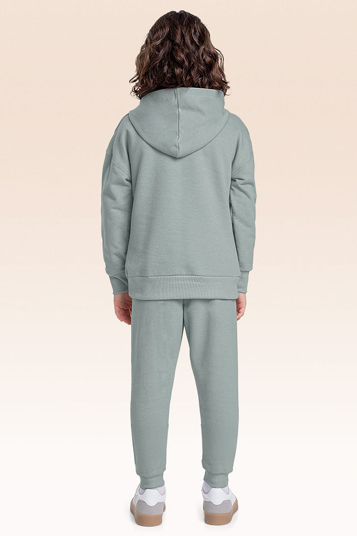 Conjunto blusão com capuz e calça