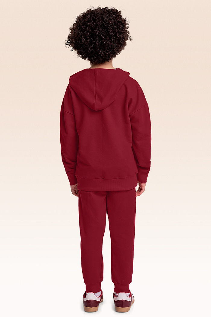 Conjunto blusão com capuz e calça