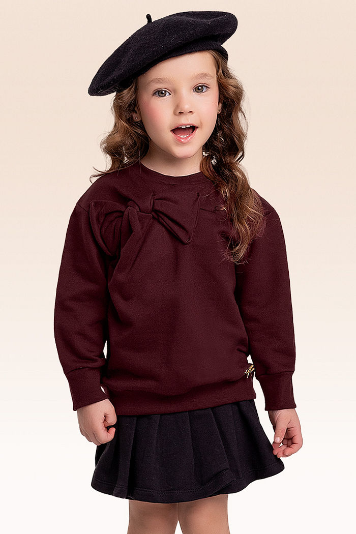 Blusão em moletom laço