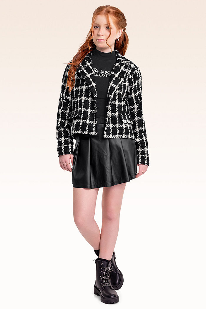 Casaco aberto xadrez