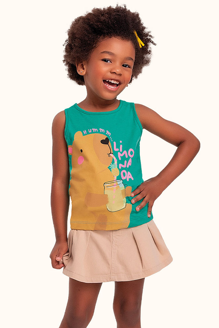 Regata capivara em meia malha