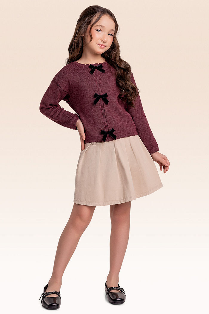 Casaco fechado em tricot