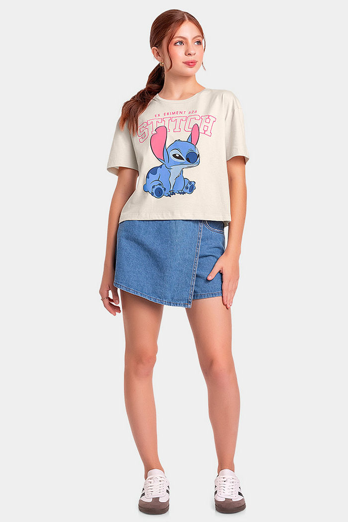 Blusa com relevo 3d Lilo & Stitch