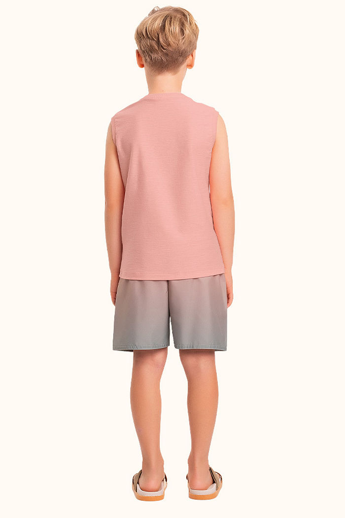 Bermuda em microfibra com cordão decorativo