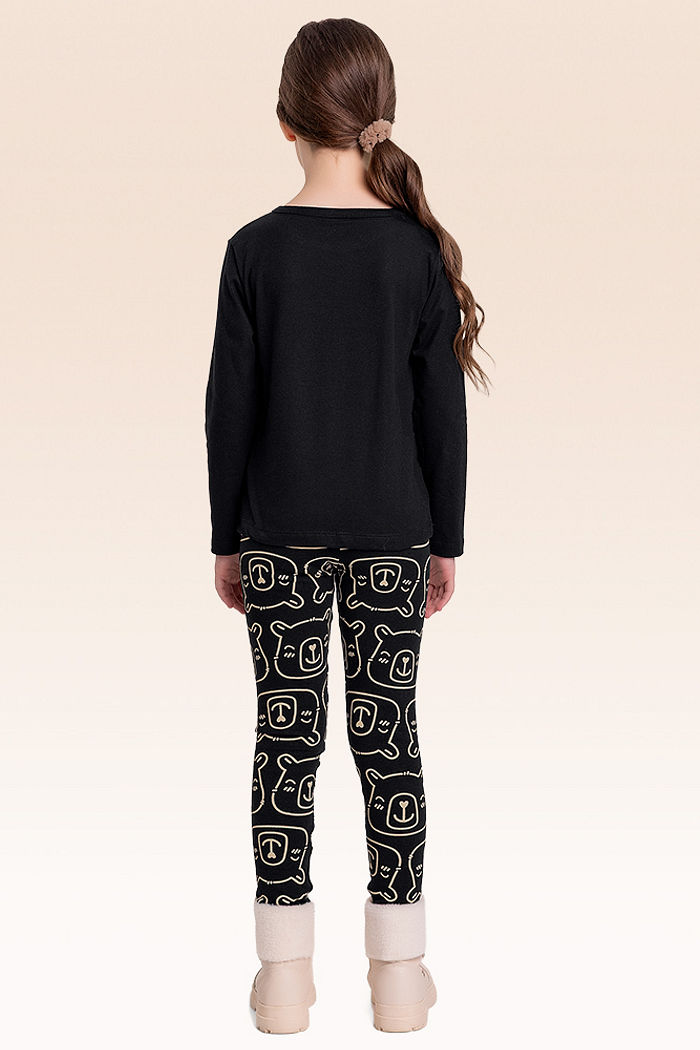 Conjunto blusa manga longa e legging