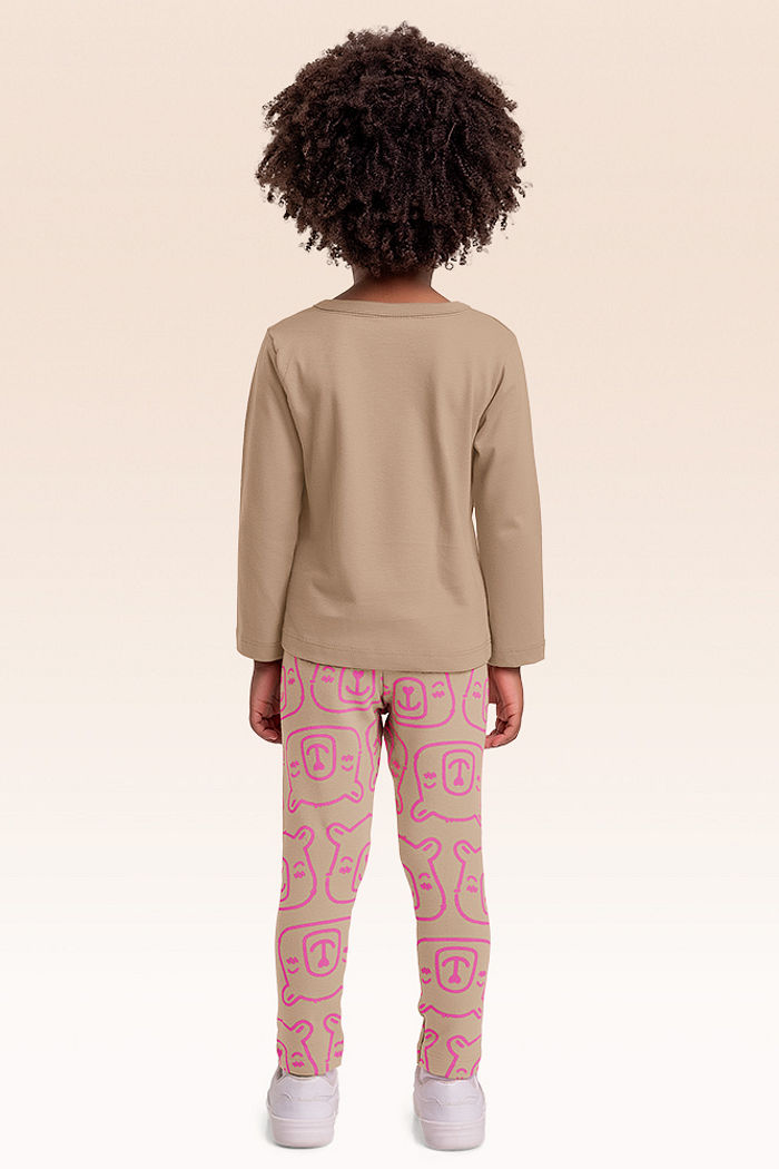 Conjunto blusa manga longa e legging