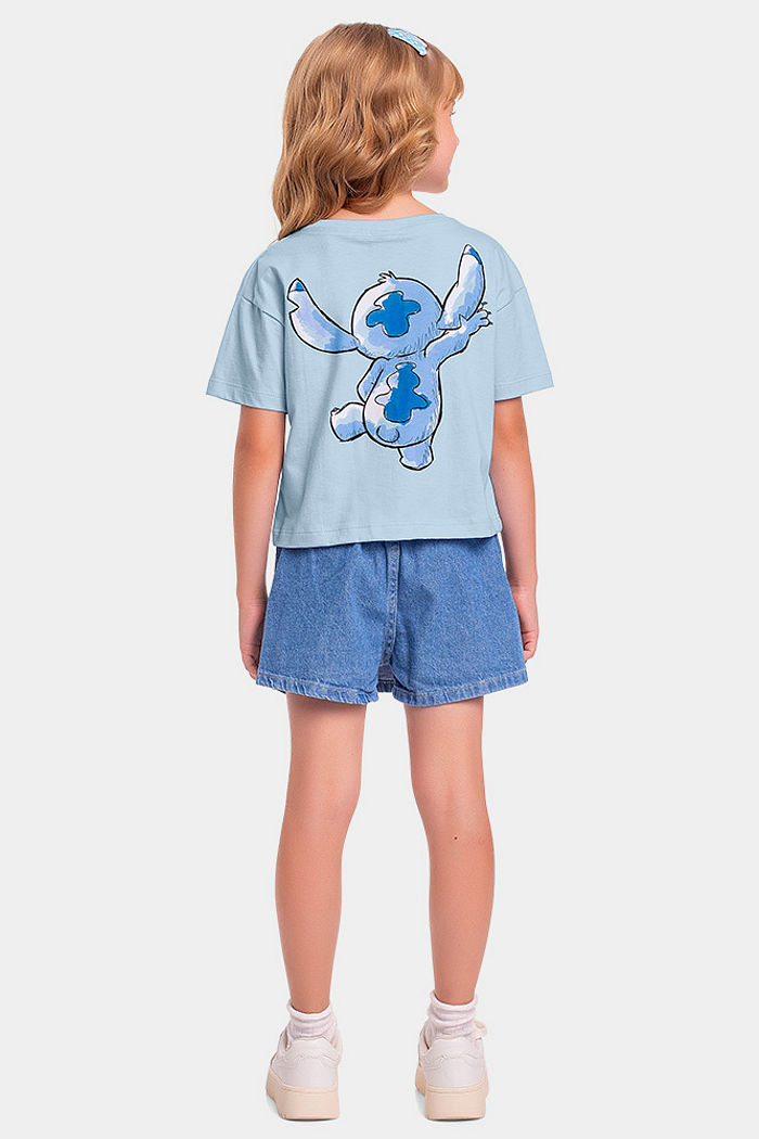 Blusa manga curta Lilo & Stitch