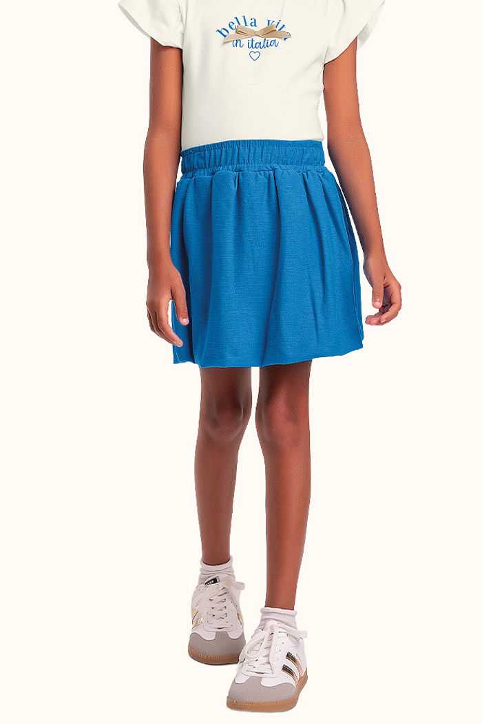 Short-saia em malha florence