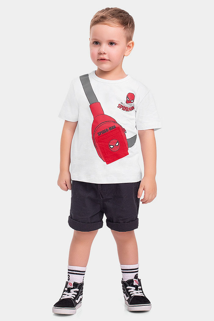Camiseta Homem-Aranha com aplique de bolso funcional