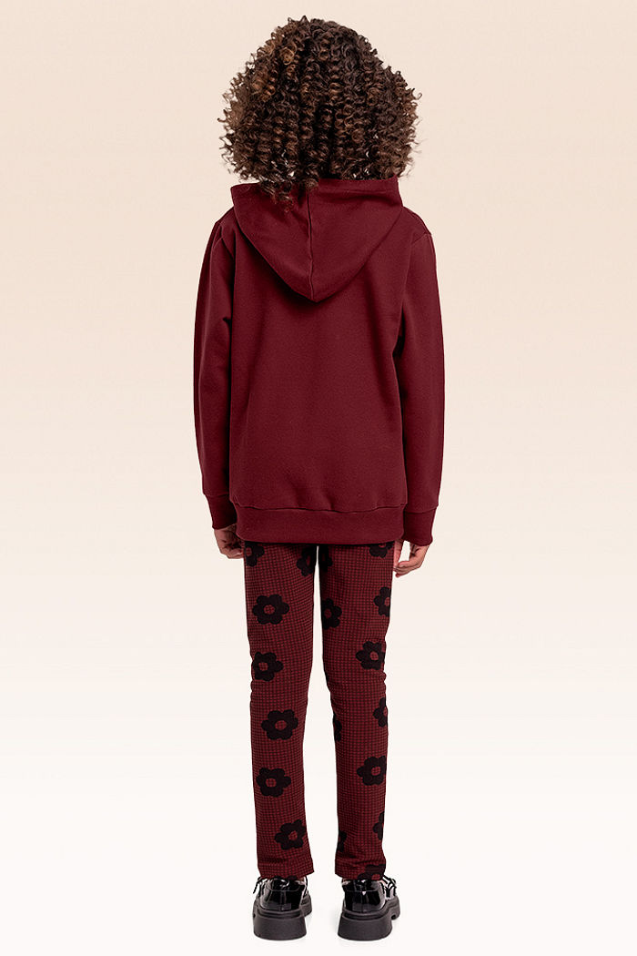 Conjunto blusão com capuz e legging