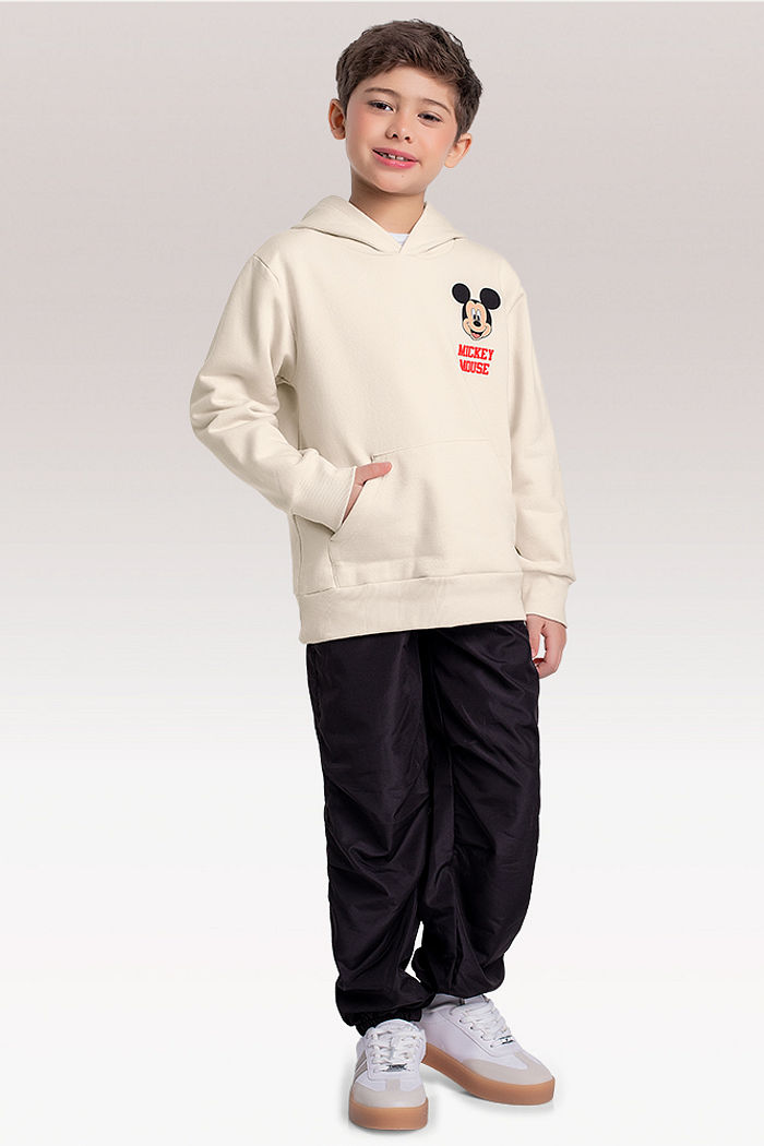 Blusão manga longa em moletom