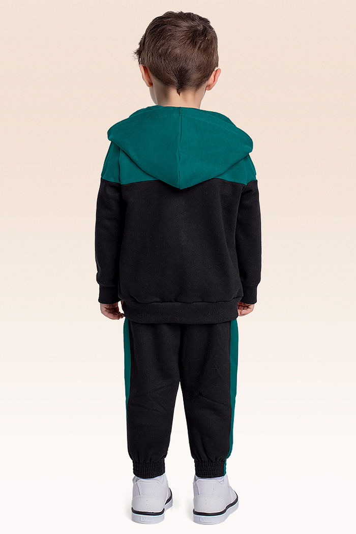 Conjunto jaqueta com capuz e calça