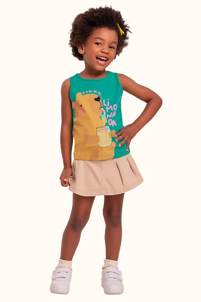 Regata capivara em meia malha