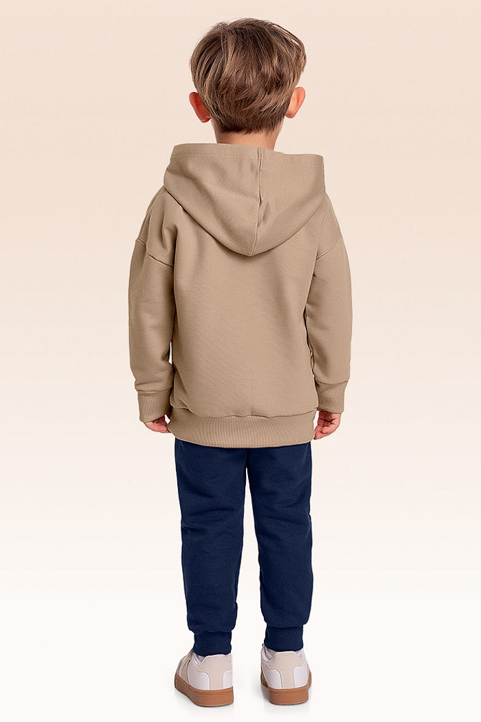 Conjunto blusão com capuz e calça