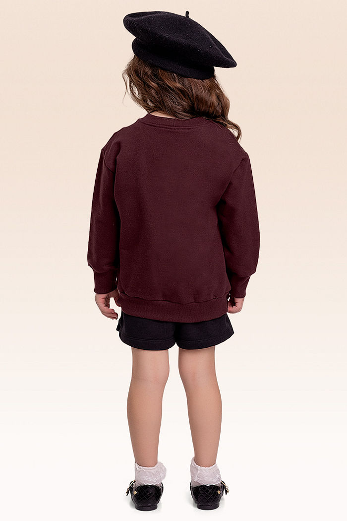 Blusão em moletom laço