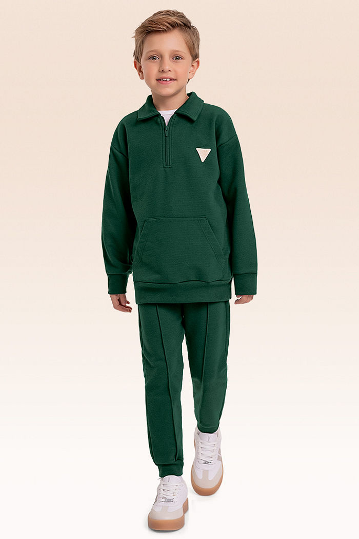 Conjunto blusão polo e calça