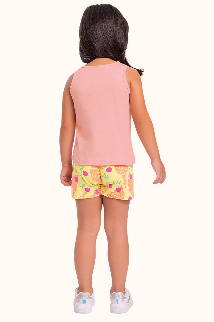 Conjunto verão regata/verão sorvete em meia malha