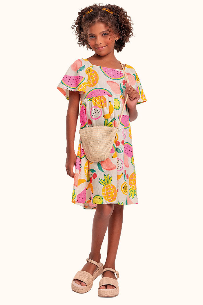 Vestido em malha favo