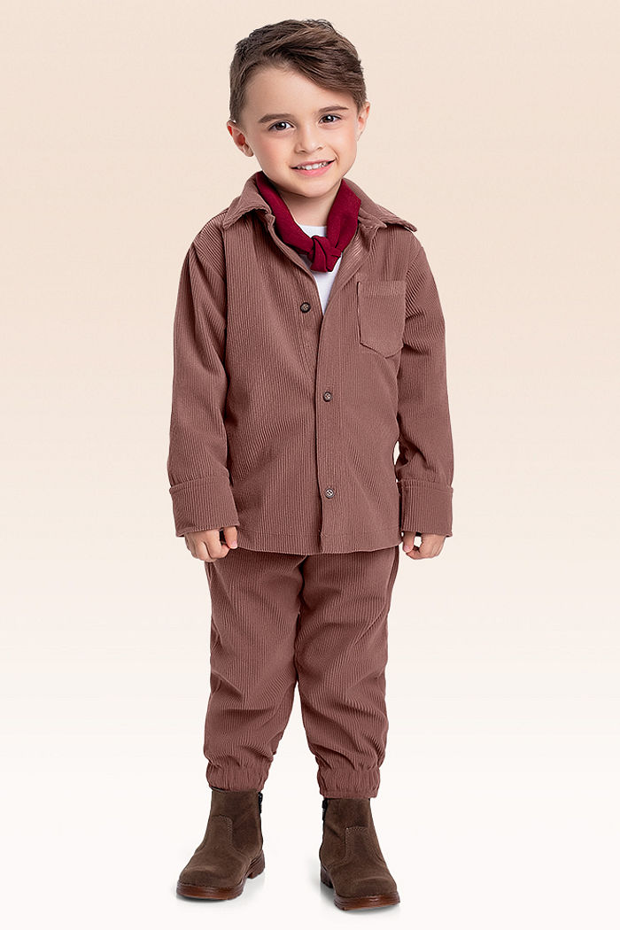 Calça em veludo cotelê