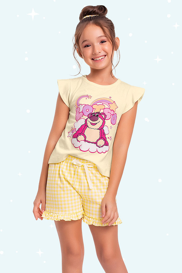 Conjunto pijama blusa e short Lotso