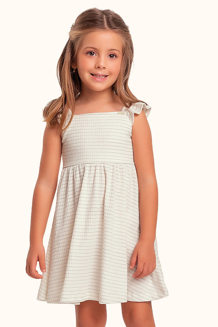 Vestido em ribana lurex alcinha