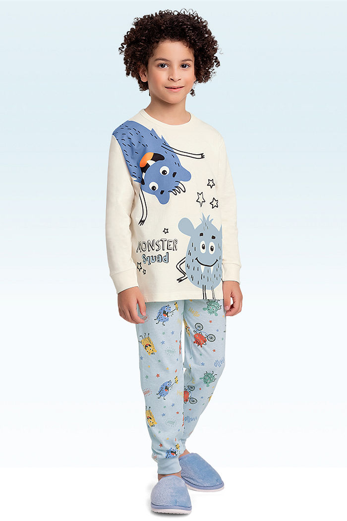 Conjunto pijama camiseta manga longa e calça