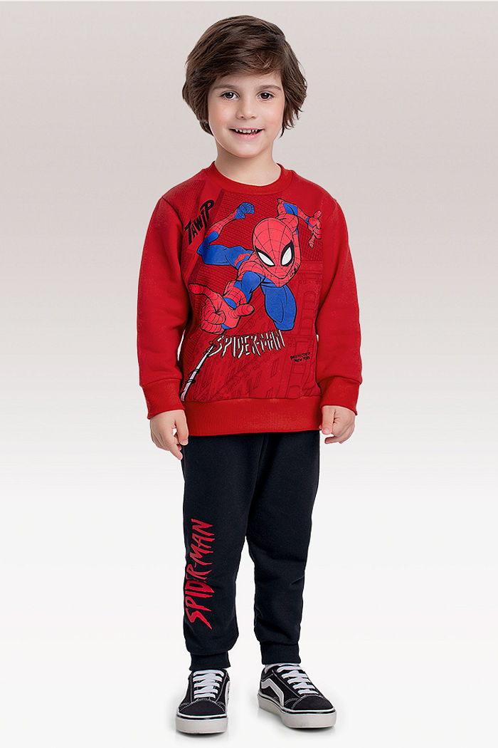 Conjunto blusão e calça em moletom