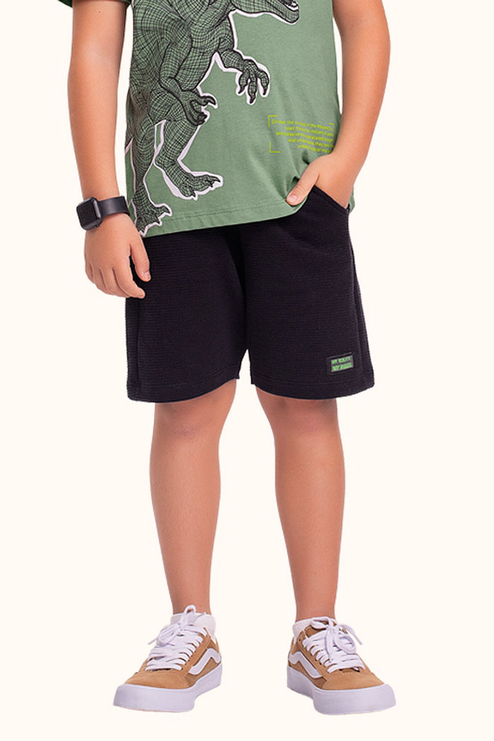 Bermuda em moletinho lotus com cadarço decorativo