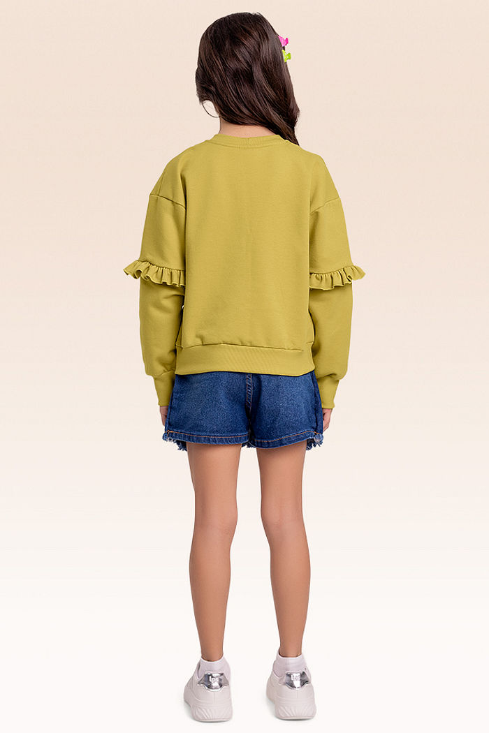 Blusão em moletom borboleta