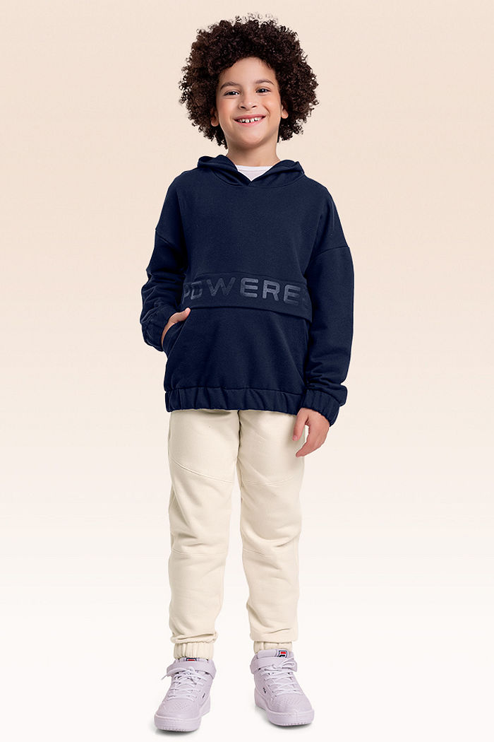 Conjunto blusão com capuz e calça