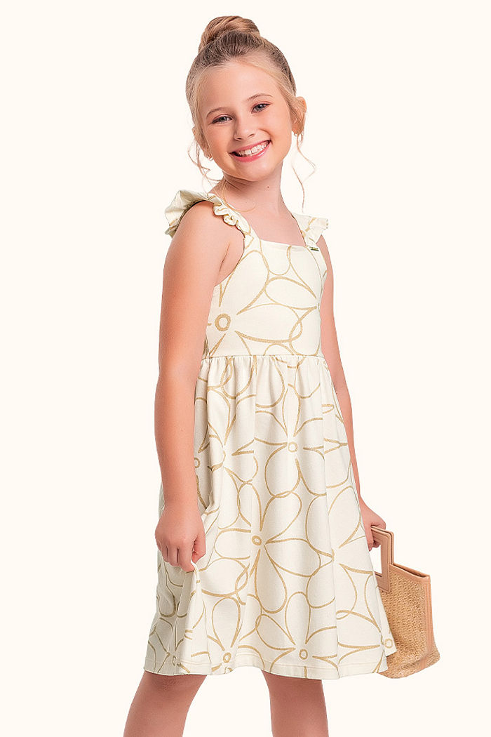 Vestido em cotton leve floral