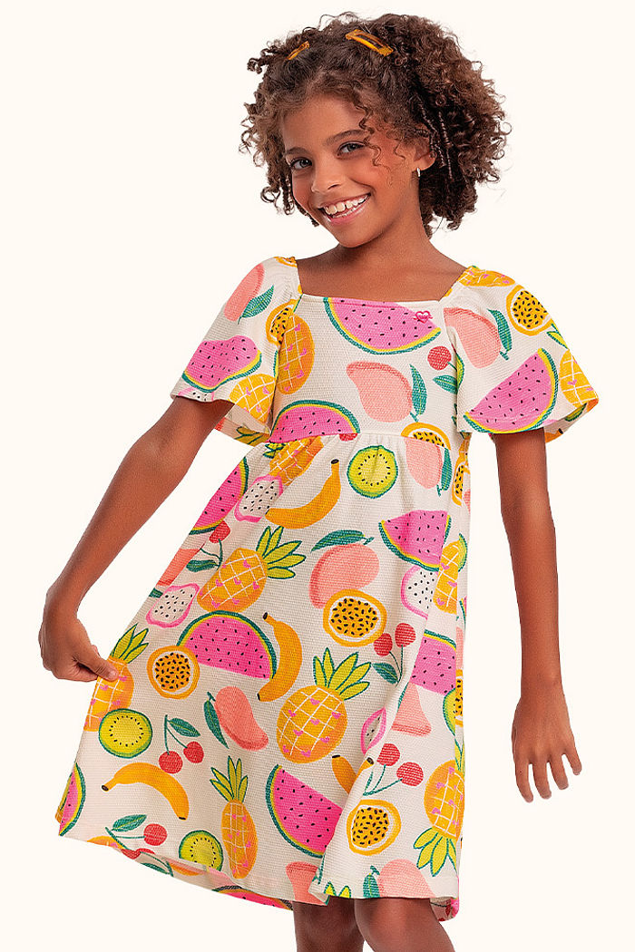 Vestido em malha favo