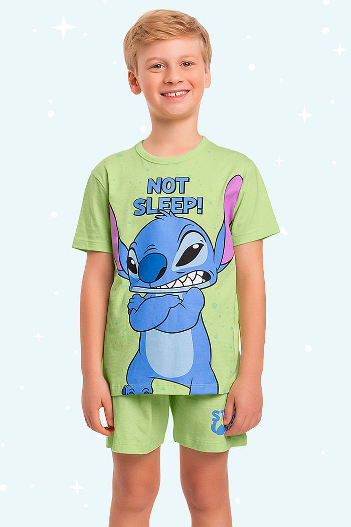 Conjunto pijama com tinta que brilha no escuro Lilo & Stitch
