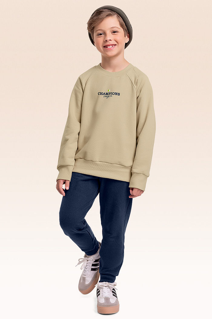 Conjunto blusão e calça moletom