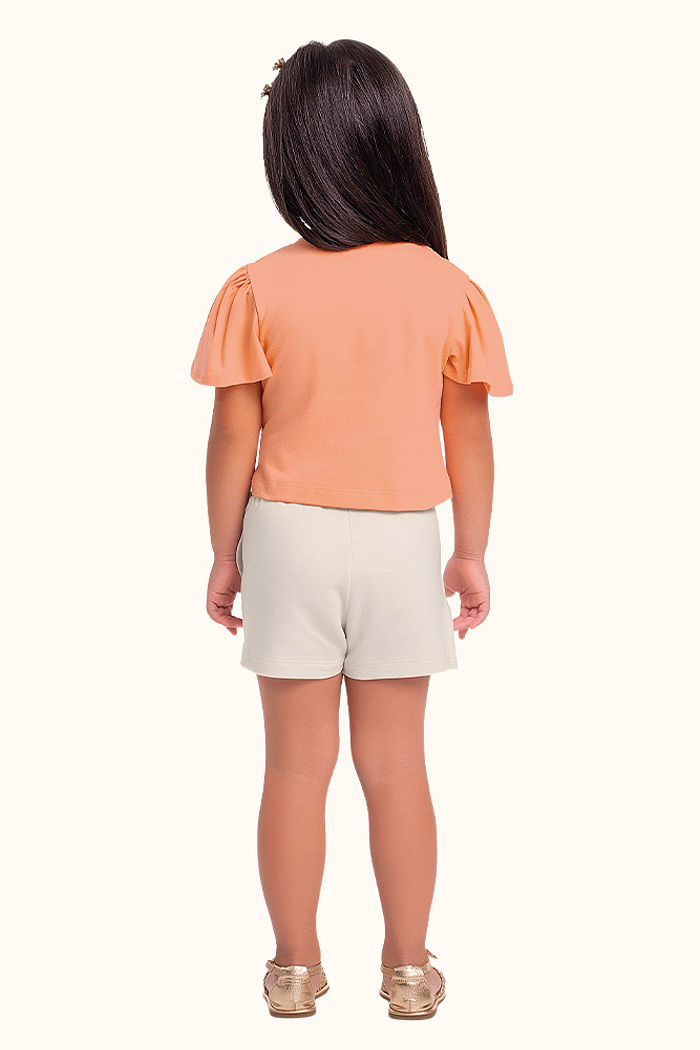 Conjunto blusa e short saia bordado com lantejoula